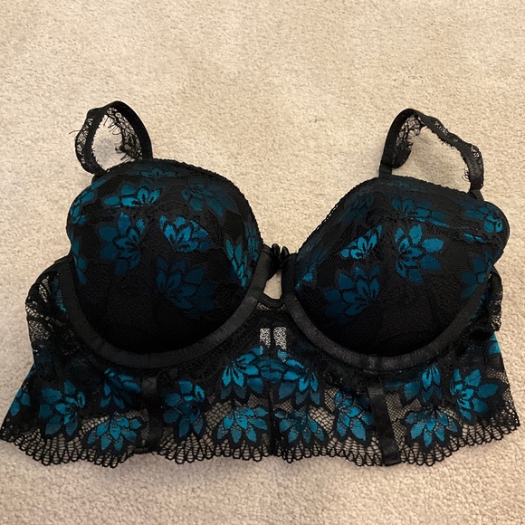 Gorgeous, teal and black bra - Picture 1 of 8